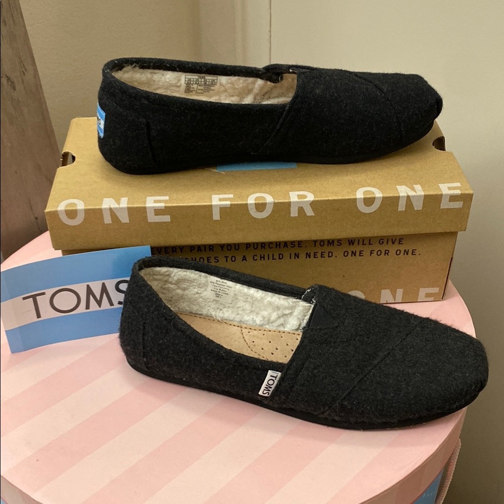 TOMS Charcoal Slip-On Shoes